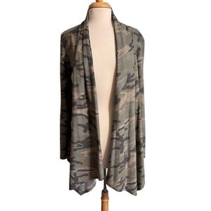 12 Pm By Mon Ami Camouflage Open Front Cardigan size medium